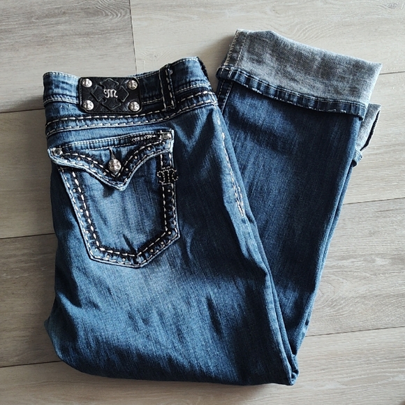 Miss Me Blue Ankle & Cropped Jeans - Picture 1 of 4